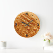 Grande Horloge Ronde Biscuit de beurre d'arachide, Tan (Maison)