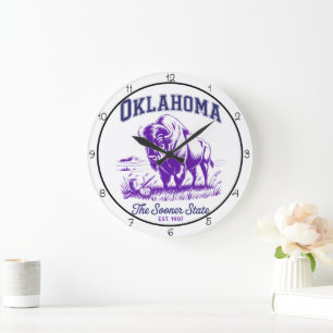 Grande Horloge Ronde Bison de l'État plus tôt Oklahoma