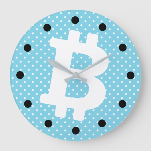 Grande Horloge Ronde Bitcoin logo graphisme entreprise, mur de bureau (Recto)