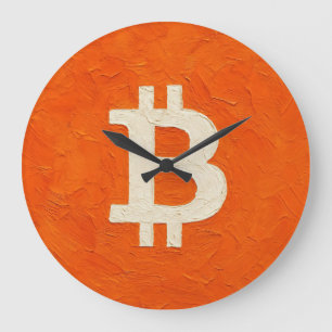 Grande Horloge Ronde Bitcoin Standard (Huile, Style: 4)