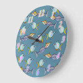 Grande Horloge Ronde Bizarre Fishes (Angle)
