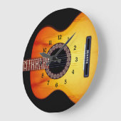 Grande Horloge Ronde Black Acoustic Guitar (Angle)