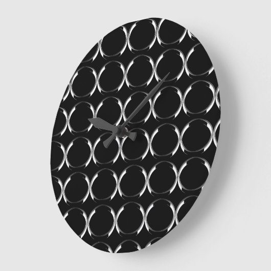 Grande Horloge Ronde Black and Silver X and O throw pillow (Angle)