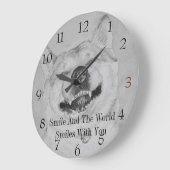 Grande Horloge Ronde black and white funny (Angle)