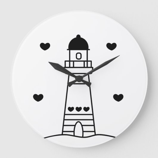 Grande Horloge Ronde Black and White Lighthouse (Recto)