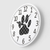 Grande Horloge Ronde Black And White Tartan (Angle)