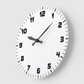 Grande Horloge Ronde Black and White Wall Clock (Angle)