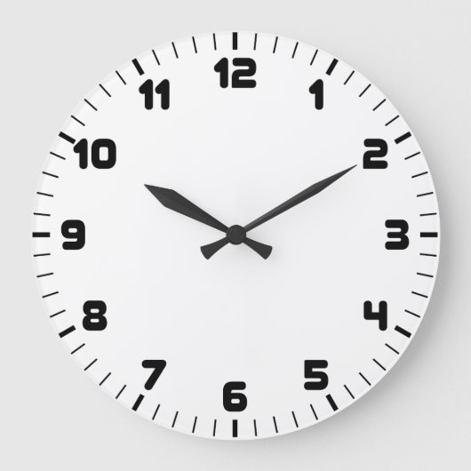 Grande Horloge Ronde Black and White Wall Clock (Recto)