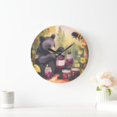 Grande Horloge Ronde Black Bear gathering blackberry jam (Maison)