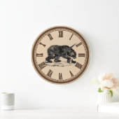 Grande Horloge Ronde Black bear number wall clock (Maison)