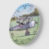 Grande Horloge Ronde Black Bi bâche wall clock with roman/min dial (Angle)