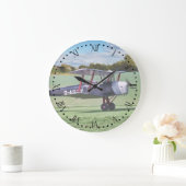 Grande Horloge Ronde Black Bi bâche wall clock with roman/min dial (Maison)