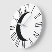 Grande Horloge Ronde Black Crescent Waning Magic Dark Moon Astrology  (Angle)