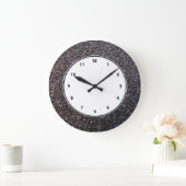 Grande Horloge Ronde Black faux glitter graphic (Maison)