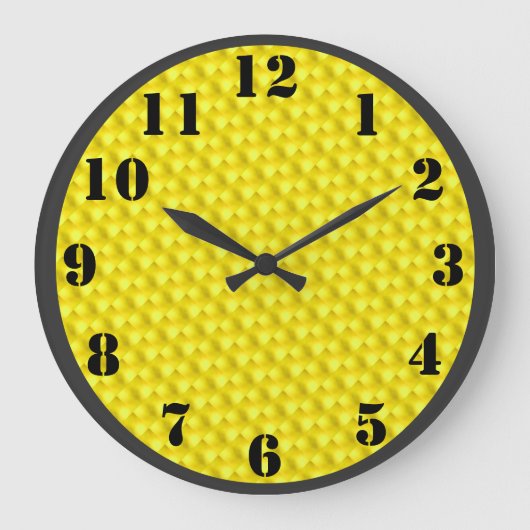 Grande Horloge Ronde Black Numbers on Yellow Background (Recto)