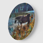 Grande Horloge Ronde Black Percheron Stallion (Angle)