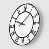 Grande Horloge Ronde Black Roman Numbers (Angle)