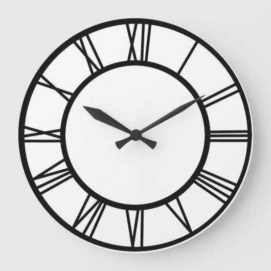 Grande Horloge Ronde Black Roman Numbers (Recto)