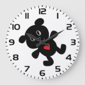 Grande Horloge Ronde Black Teddy Bear Love (Recto)
