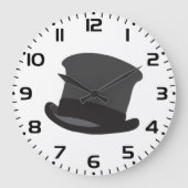 Grande Horloge Ronde Black Top Hat Classic Steampunk Victorian (Recto)