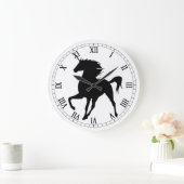 Grande Horloge Ronde Black Unicorn Silhouette (Maison)