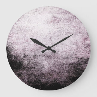 Grande Horloge Ronde Black White Abstract