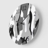 Grande Horloge Ronde Black White Gray (Angle)