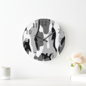 Grande Horloge Ronde Black White Gray (Maison)