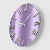 Grande Horloge Ronde Black White Gray Lavender (Angle)