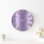 Grande Horloge Ronde Black White Gray Lavender (Maison)