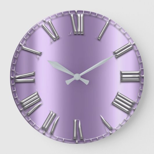 Grande Horloge Ronde Black White Gray Lavender (Recto)