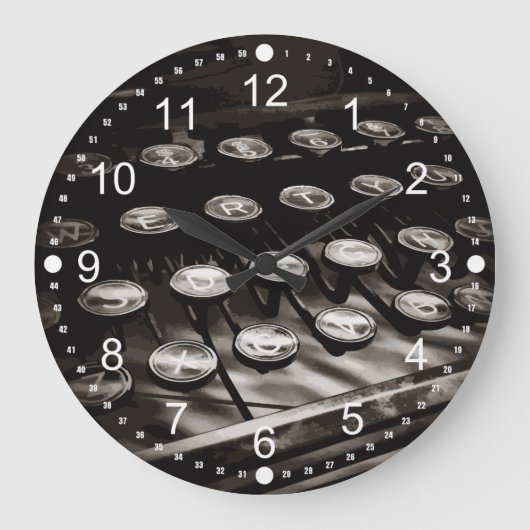 Grande Horloge Ronde Black White Old Antique (Recto)