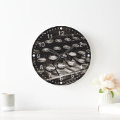 Grande Horloge Ronde Black White Old Antique (Maison)