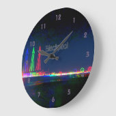 Grande Horloge Ronde Blackpool Beach Lights la nuit, (Angle)