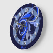 Grande Horloge Ronde Bleu (Angle)