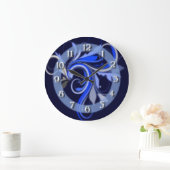 Grande Horloge Ronde Bleu (Maison)