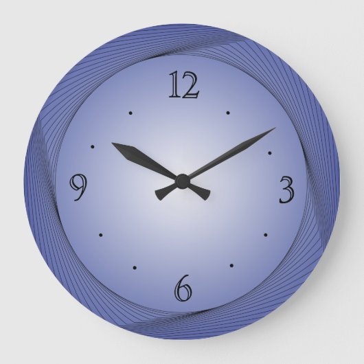 Grande Horloge Ronde Bleu avec Centre bleu clair> Horaires de cuisine (Recto)