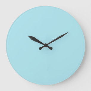 Grande Horloge Ronde Bleu Bleu Bleu (couleur solide)