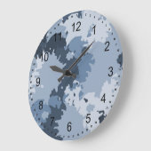 Grande Horloge Ronde Bleu de Camo (Angle)