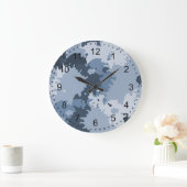 Grande Horloge Ronde Bleu de Camo (Maison)