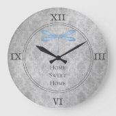 Grande Horloge Ronde Bleu Dragonfly Damas (Recto)