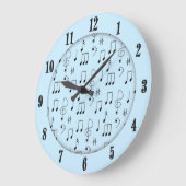 Grande Horloge Ronde Bleu juste noté (Angle)