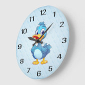 Grande Horloge Ronde Bleu Mur de canard (Angle)