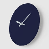 Grande Horloge Ronde Bleu noir uni (Angle)