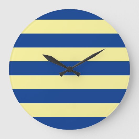 Grande Horloge Ronde Bleu réglable (Recto)