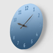 Grande Horloge Ronde Bleu transparent (Angle)