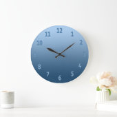 Grande Horloge Ronde Bleu transparent (Maison)