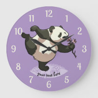 Blissful Panda Smelling Blossom Flowers