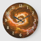 Grande Horloge Ronde Blob Alien en effervescence avec effet lumineux (Recto)