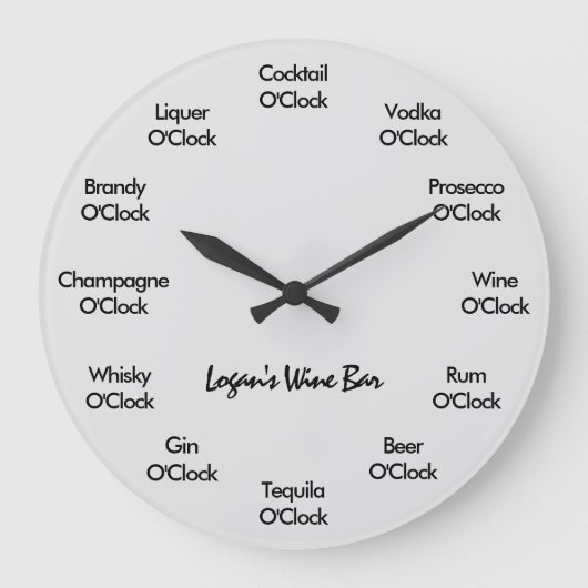 Grande Horloge Ronde Bloc du bar Funny Novelty  (Recto)